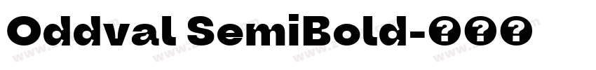 Oddval SemiBold字体转换